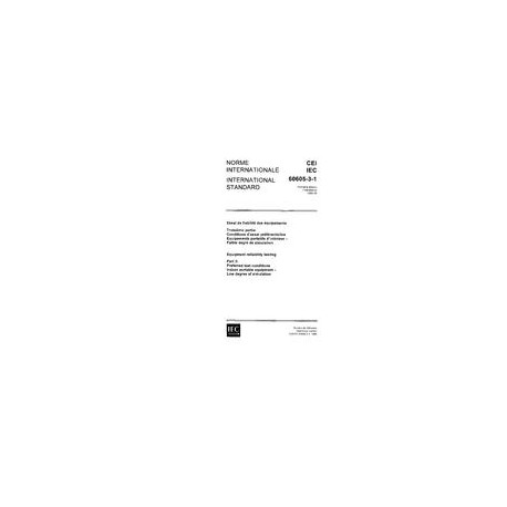 IEC 60605-3-1 Ed. 1.0 b:1986