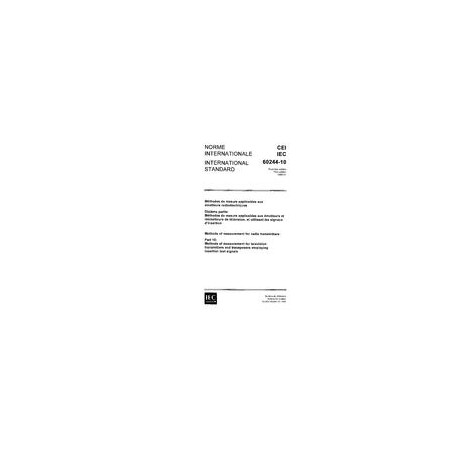 IEC 60244-10 Ed. 1.0 b:1986