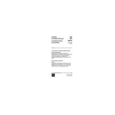IEC 60169-21 Ed. 1.0 b:1985