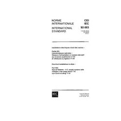 IEC 60092-503 Ed. 1.0 b:1975