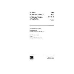 IEC 60418-1 Ed. 1.0 b:1974