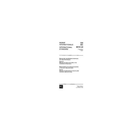 IEC 60151-23 Ed. 1.0 b:1970