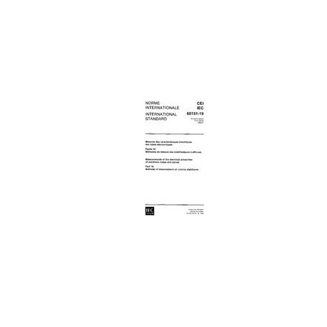 IEC 60151-19 Ed. 1.0 b:1969