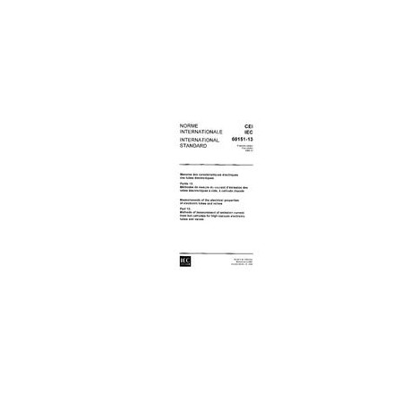 IEC 60151-13 Ed. 1.0 b:1966