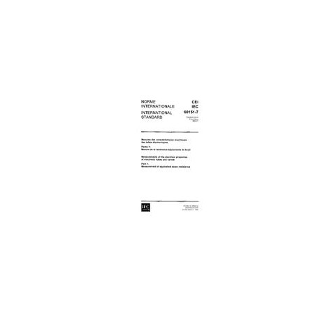 IEC 60151-7 Ed. 1.0 b:1964