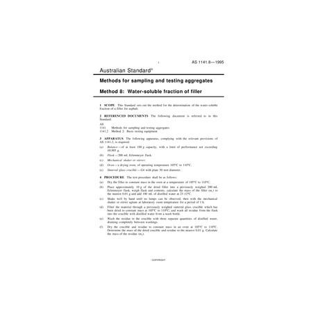 AS 1141.8-1995 [ Superseded ]