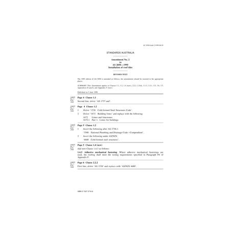 AS 2050-1995 AMDT 2 [ Superseded ]
