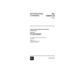 IEC 61029-2-10 Ed. 1.0 en:1998