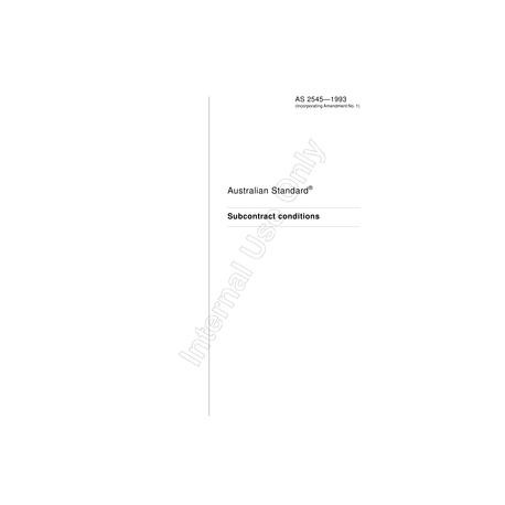 AS 2545-1993 [ Superseded ]