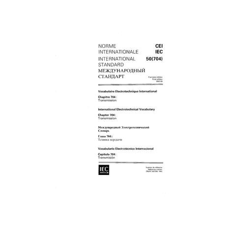 IEC 60050-704 Ed. 1.0 t:1993