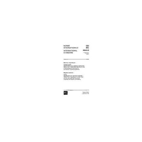 IEC 60404-8-5 Ed. 1.0 b:1989