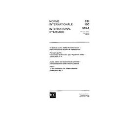 IEC 60933-1 Ed. 1.0 b:1988