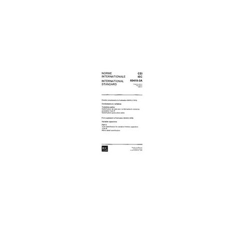 IEC 60418-3A Ed. 1.0 b:1980