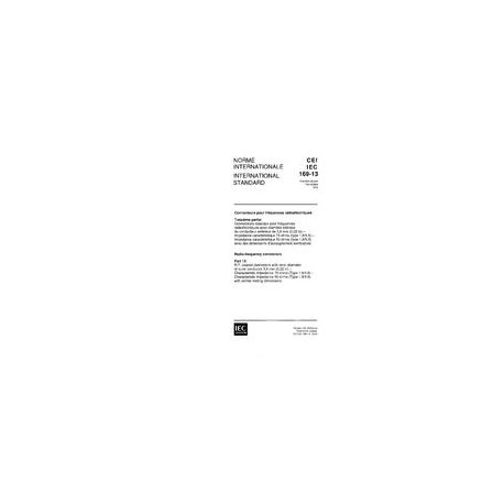 IEC 60169-13 Ed. 1.0 b:1976