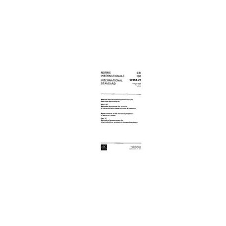 IEC 60151-27 Ed. 1.0 b:1974