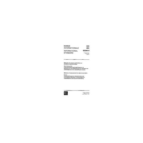 IEC 60244-4 Ed. 1.0 b:1973