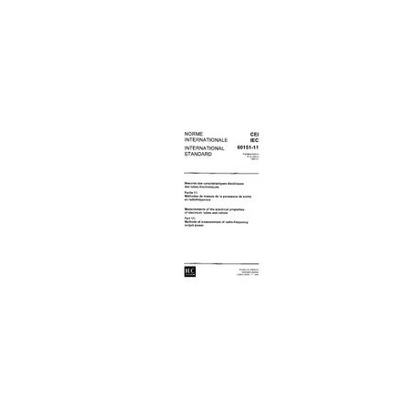 IEC 60151-11 Ed. 1.0 b:1966