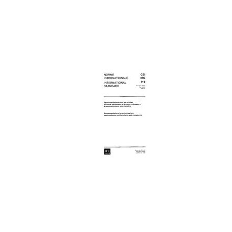 IEC 60119 Ed. 1.0 b:1960