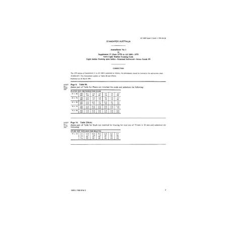 AS 1684 SUPP 11-1975 AMDT 2 [ Superseded ]