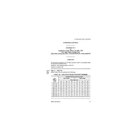 AS 1684 SUPP 14-1975 AMDT 2 [ Superseded ]