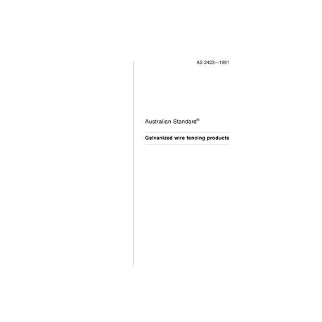 AS 2423-1991 [ Superseded ]