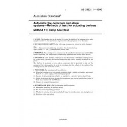 AS 2362.11-1990 [ Superseded ]