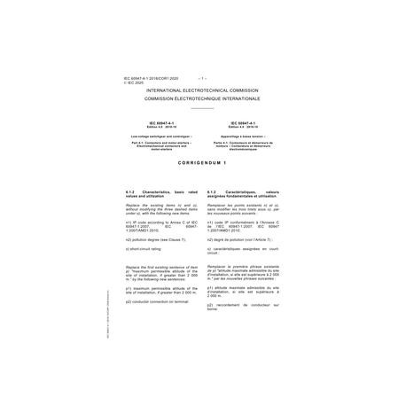 IEC 60947-4-1 Cor.1 Ed. 4.0 b:2020