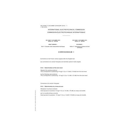 IEC 61400-11 Cor.1 Amd.1 Ed. 3.0 b:2019