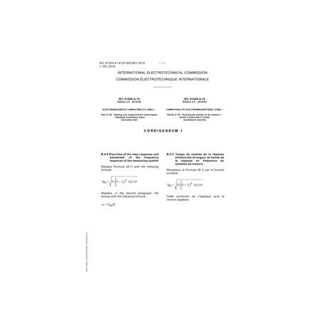 IEC 61000-4-18 Cor.1 Ed. 2.0 b:2019