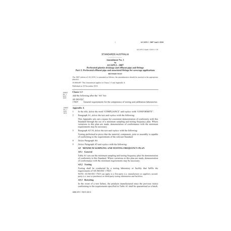 AS 2439.2-2007 Amd 1:2018