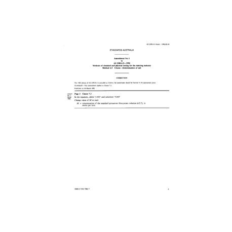 AS 2300.6.5-1990 AMDT 1