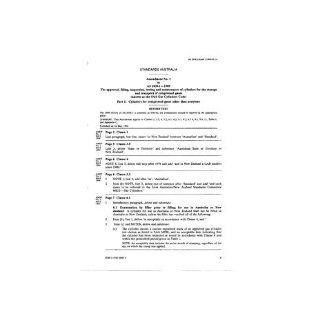 AS 2030.1-1989 AMDT 1