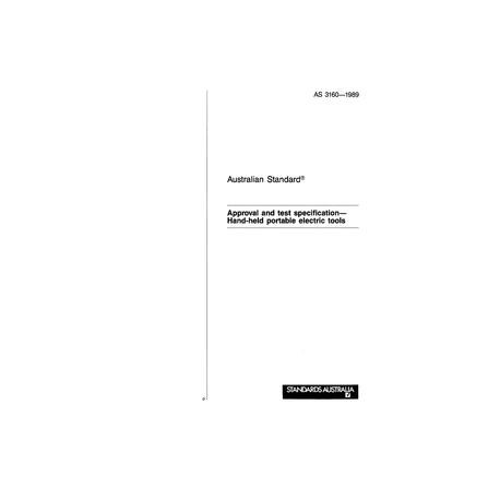AS 3160-1989 [ Superseded ]