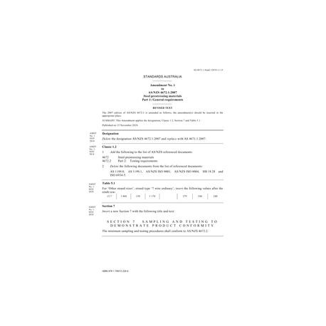 AS 4672.1-2007 Amd 1:2018