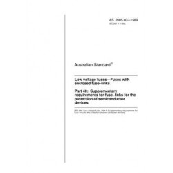 AS 2005.40-1989 [ Superseded ]