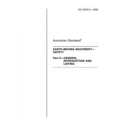 AS 2958.0-1988 [ Superseded ]