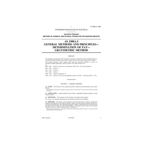 AS 2300.1.3-1988 [ Superseded ]