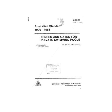 AS 1926-1986 [ Superseded ]