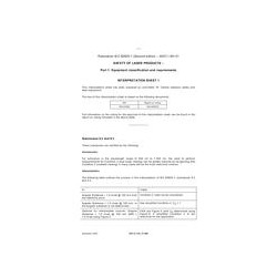 IEC 60825-1 ISH I1 Ed. 2.0 en:2009