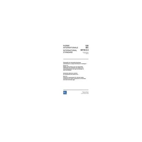 IEC 60730-2-4 Ed. 2.0 b:2006