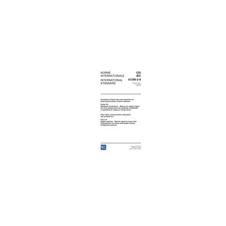 IEC 61280-2-9 Ed. 1.0 b:2002