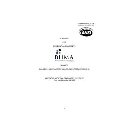 BHMA A156.40-2020