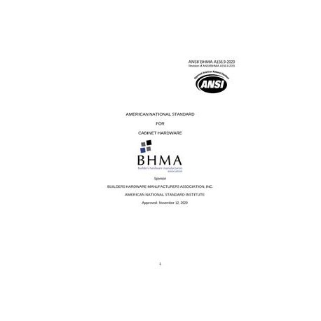 BHMA A156.9-2020