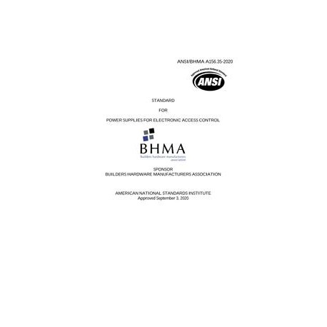 BHMA A156.35-2020