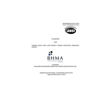 BHMA A156.19-2019