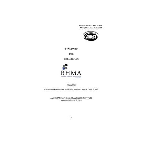 BHMA A156.21-2019