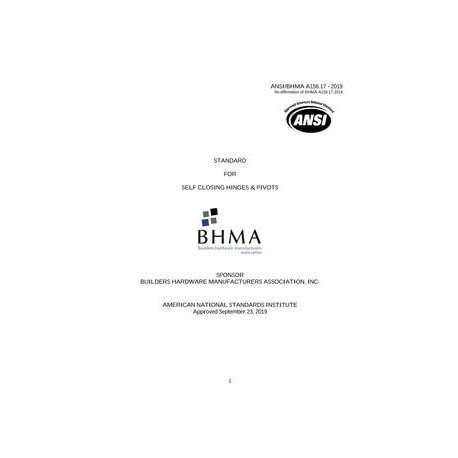 BHMA A156.17-2019