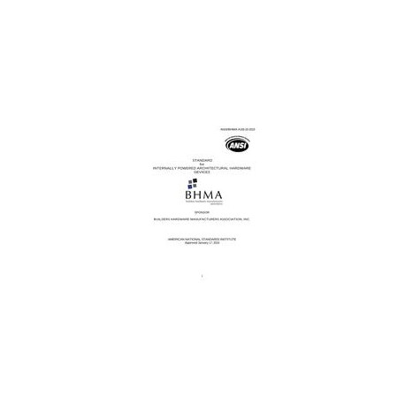 BHMA A156.33-2019