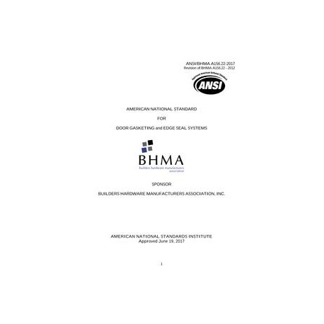 BHMA A156.22-2017
