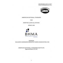 BHMA A156.13-2017